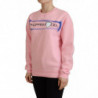 Maglione pullover a maniche lunghe stampato rosa - IT44-L