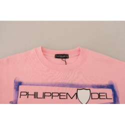 Maglione pullover a maniche lunghe stampato rosa - IT44-L