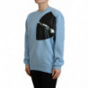 Maglione a maniche lunghe stampato con logo azzurro - IT40-S