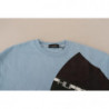 Maglione a maniche lunghe stampato con logo azzurro - IT40-S