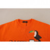 Maglione pullover a maniche lunghe stampato arancione - IT38-XS