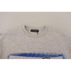 Maglione pullover a maniche lunghe stampato grigio - IT40-S