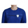 Maglione pullover a maniche lunghe stampato blu - IT38-XS