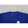 Maglione pullover a maniche lunghe stampato blu - IT38-XS