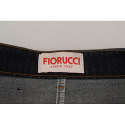 Gonna in denim a taglio tubino a vita media lavato blu scuro - IT40-S
