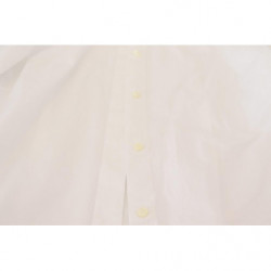 Top formale a maniche lunghe con colletto in cotone bianco - IT44-L