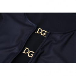 Top maniche 3/4 sul petto aperto cotone elasticizzato nero - IT40-S