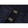 Top maniche 3/4 sul petto aperto cotone elasticizzato nero - IT40-S