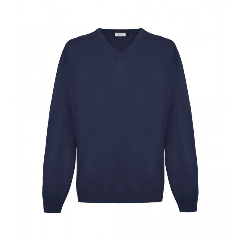 Maglione in cashmere blu - 3XL