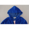 Felpa con cappuccio corta con zip intera in cotone blu - IT38 - XS