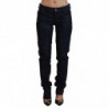 Jeans denim casual da donna slim fit a vita bassa neri - W26