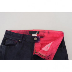 Jeans denim casual da donna slim fit a vita bassa neri - W26