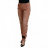 Pantaloni casual da donna slim fit a vita media rosa - IT40-S