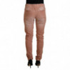 Pantaloni casual da donna slim fit a vita media rosa - IT40-S