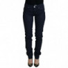 Jeans casual denim da donna slim fit vita bassa cotone blu - W26