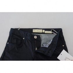 Jeans casual denim da donna slim fit vita bassa cotone blu - W26
