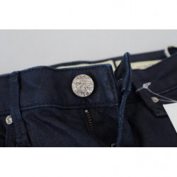 Jeans casual denim da donna slim fit vita bassa cotone blu - W26