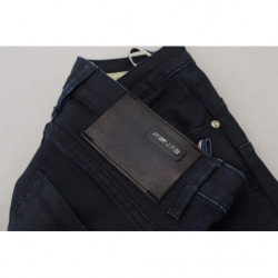 Jeans casual denim da donna slim fit vita bassa cotone blu - W26
