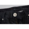 Jeans casual denim da donna slim fit vita bassa cotone nero - W26