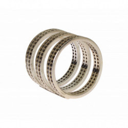 Anello da donna in argento sterling 925 nero CZ - EU52 - US6