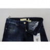 Jeans casual denim da donna slim fit vita bassa cotone blu - W26