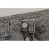 Jeans denim casual da donna skinny in cotone lavato grigio - W28