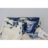 Jeans denim stracciati da donna skinny in cotone bianco blu - W26
