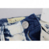 Jeans denim stracciati da donna skinny in cotone bianco blu - W26