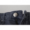 Jeans denim casual da donna a vita bassa skinny in cotone grigio - W26