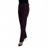 Pantaloni affusolati da donna a vita media in cotone viola - IT48 - XL