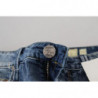 Jeans casual da donna a vita bassa in cotone lavato blu - W26