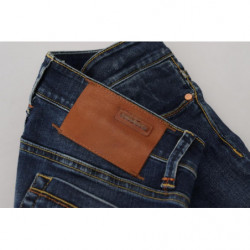 Jeans casual da donna skinny a vita bassa in cotone blu - W26