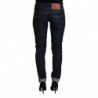 Jeans casual da donna slim fit a vita bassa in cotone blu - W26