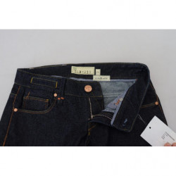 Jeans casual da donna slim fit a vita bassa in cotone blu - W26