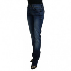 Jeans casual in denim da donna in cotone blu - W26