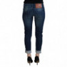 Jeans denim casual da donna slim fit in cotone blu - W26