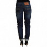Jeans denim casual da donna slim fit in cotone blu - W26