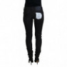 Jeans denim casual da donna slim fit in cotone nero - W26