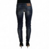 Jeans denim da donna slim fit in cotone lavato blu - W26
