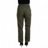 Pantaloni affusolati da donna a vita alta in cotone verde - IT40-S