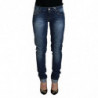 Jeans denim da donna slim fit in cotone lavato blu - W25
