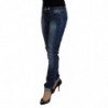Jeans denim da donna slim fit in cotone lavato blu - W25