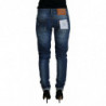 Jeans denim da donna slim fit in cotone lavato blu - W28