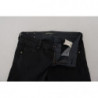 Jeans denim da donna slim fit in cotone nero - W26