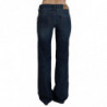 Jeans denim da donna svasati a vita bassa blu - W26