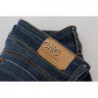 Jeans denim da donna svasati a vita bassa blu - W26