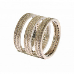 Anello da donna autentico argento sterling 925 CZ trasparente - EU5