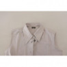 Top senza maniche colletto cotone righe grigio chiaro - IT40-S