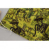 Top corto senza spalline in nylon con stampa grafica gialla - IT38-XS