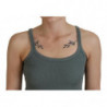 Canotta slim girocollo senza maniche in cotone verde - IT40-S